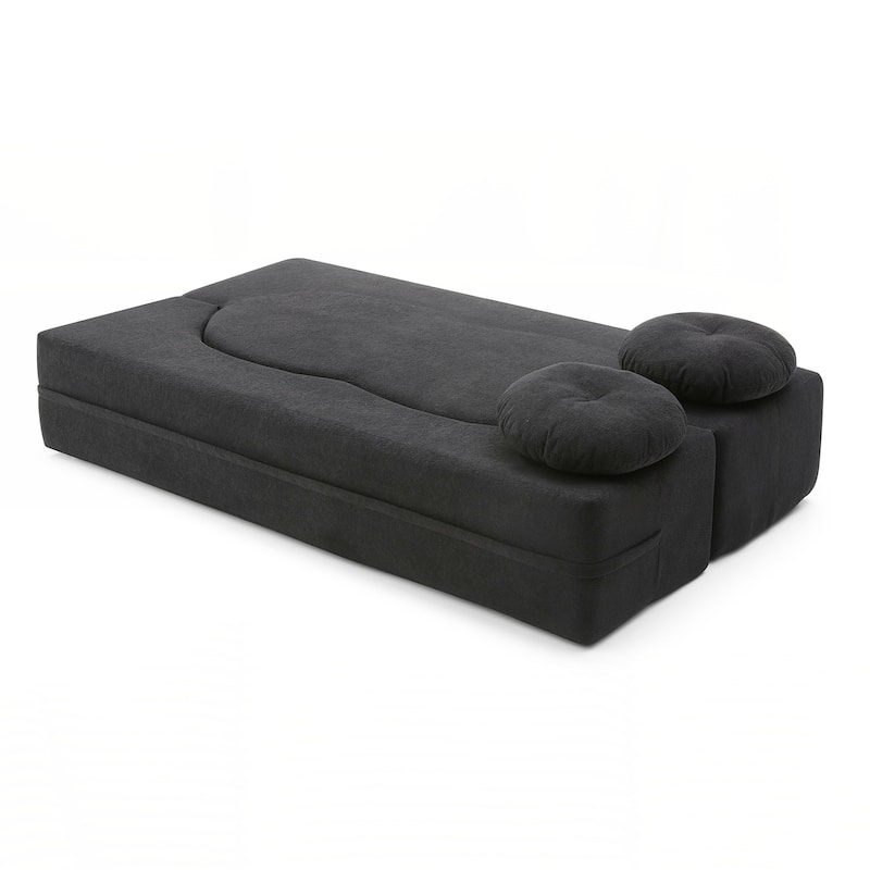 Folding Sofa Bed with Pillow, Sleeper Sofa, Floor & Futon Loveseat Couch