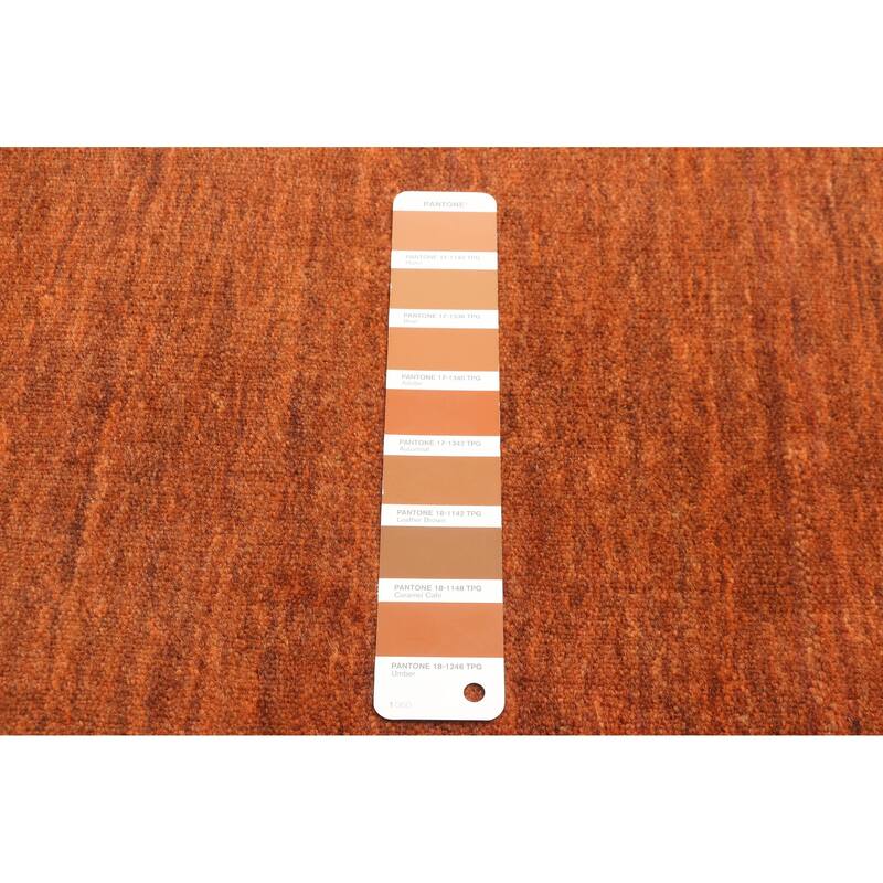 ECARPETGALLERY Hand Loomed Kashkuli Gabbeh Dark Copper Wool Rug - 4'8 x 7'11