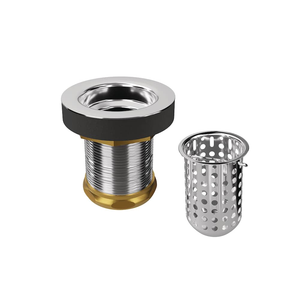 Jones Stephens B02102 Metal Junior Basket Strainer with Deep Cup - Chrome Plated