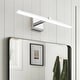 preview thumbnail 1 of 12, Dimmable Linear LED Chrome Vanity Wall Sconce 3CCT 17W 24in