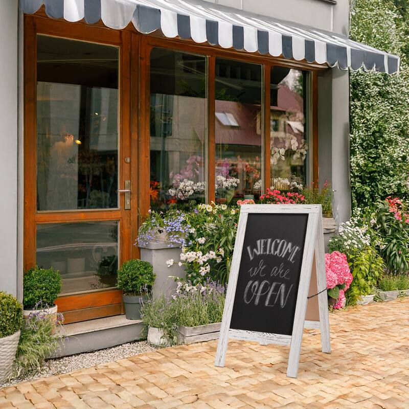 A Frame Chalkboard Sign 40 x 20in DoubleSided Magnetic Menu Board
