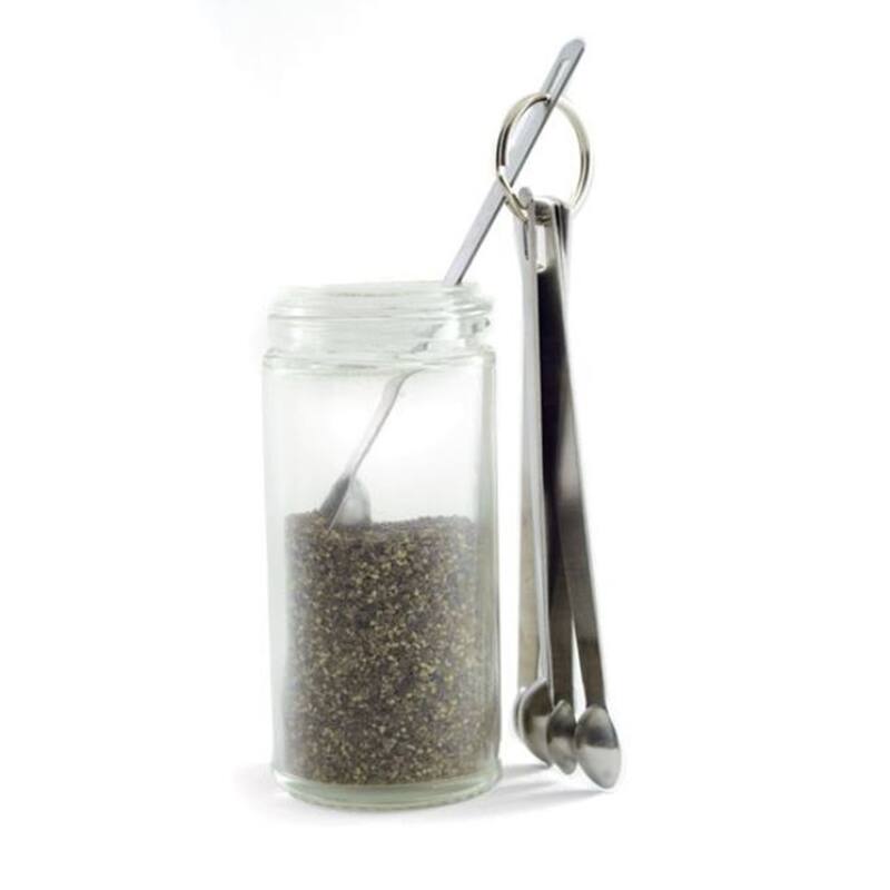 Norpro 5pc Mini Stainless Steel Measuring Spoons Set - Tad, Dash, Pinch, Smidgen and Drop - Silver