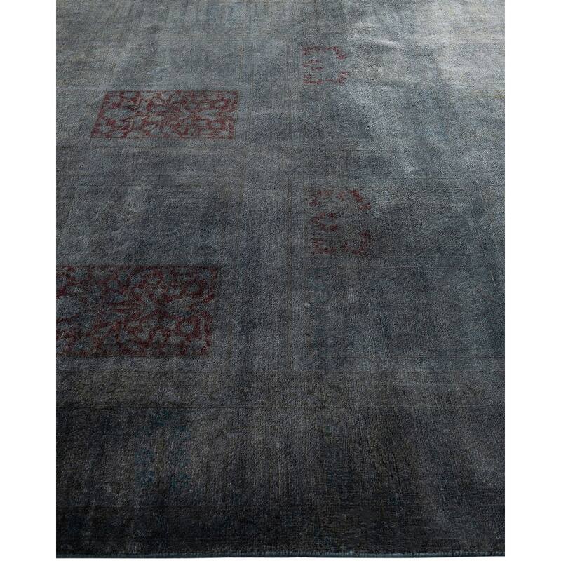 Contemporary Overdyed Wool Hand Knotted Area Rug - 6' 2" x 9' 2"
