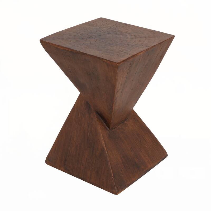 outdoor GEOMETRIC MGO SIDE TABLE,DARK BROWN COLOR