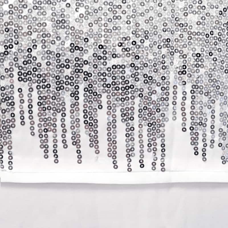 Lush Decor Polyester Shimmer Sequins Shower Curtain