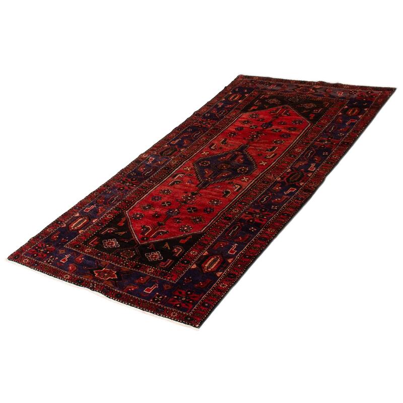 ECARPETGALLERY Hand-knotted Andelz Red Wool Rug - 4'5 x 9'4