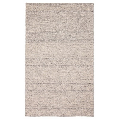 ECARPETGALLERY Braid weave Sienna Grey Wool Rug - 4'11 x 8'0