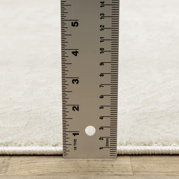 Style Haven Ripley Tone-on-Tone Medallion Ivory Mixed Pile Area Rug