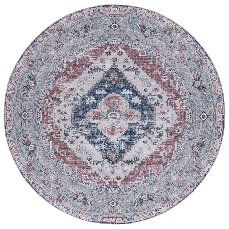 SAFAVIEH Tucson Machine Washable Slip Resistant Mettie Oriental Distressed