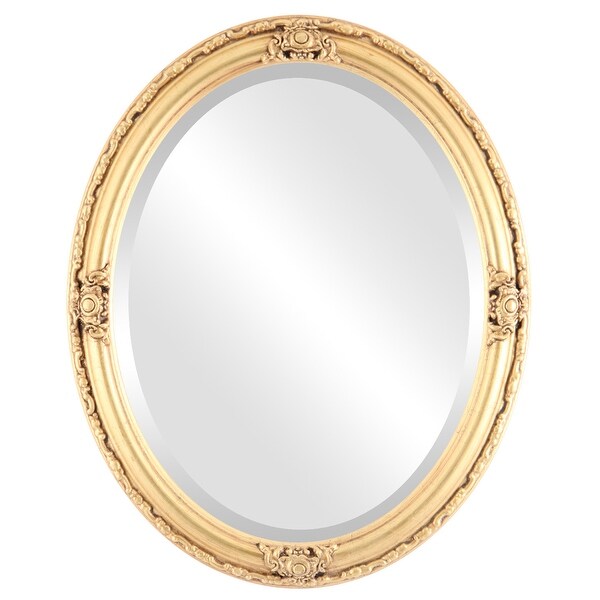 Jefferson Framed Oval Mirror in Antique Gold Leaf. Opens flyout.