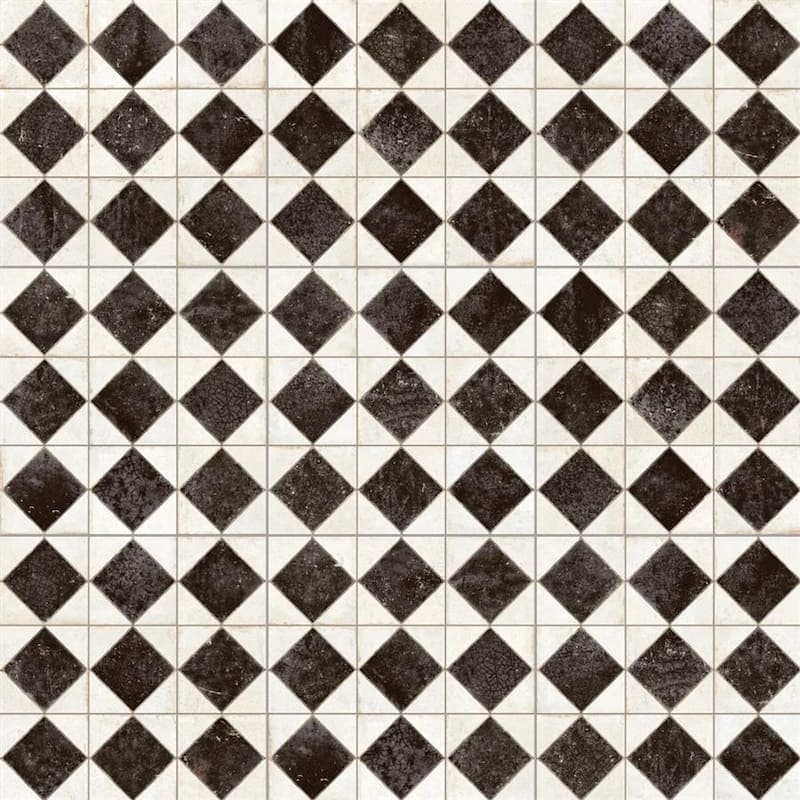 Merola Tile Kings Arles Black 13" x 13" Ceramic Floor and Wall Tile