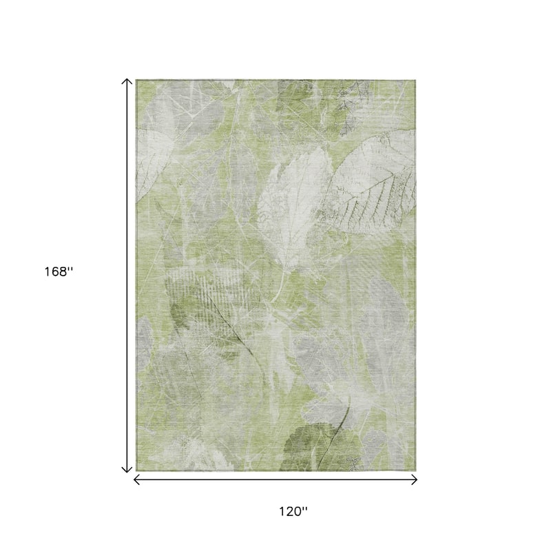 HomeRoots Floral Transitional Rectangle Outdoor Rug