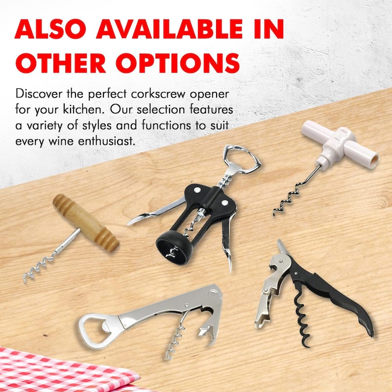 Chef Craft Chrome Winged Corkscrew Wine Bottle Opener