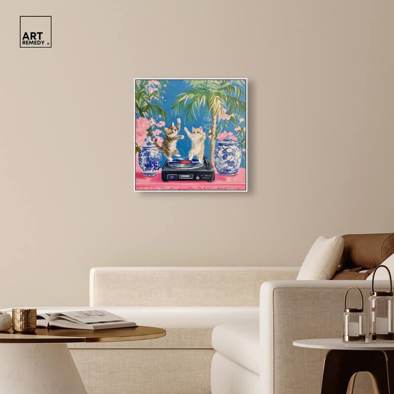 Turntable Twirlers Canvas by Art Remedy
