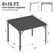 preview thumbnail 11 of 47, Domi Lean to Gazebo, Outdoor Hardtop Wall Mounted Gazebo with Sloping Galvanized Steel Roof