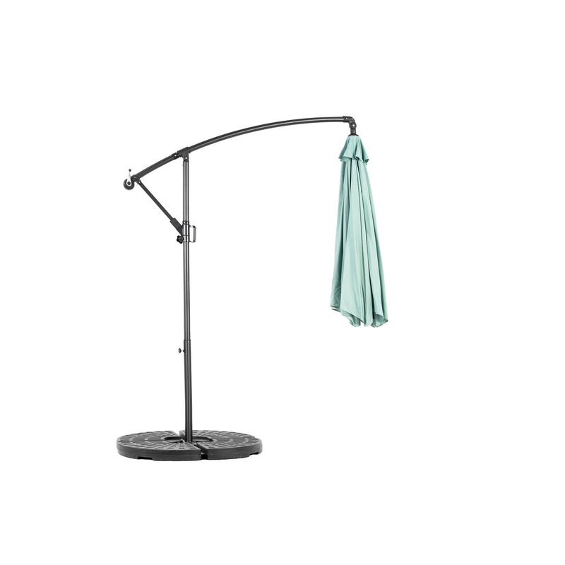 Best Choice Products 10ft Offset Hanging Market Patio Umbrella w/Easy Tilt Adjustment, Polyester Shade, 8 Ribs