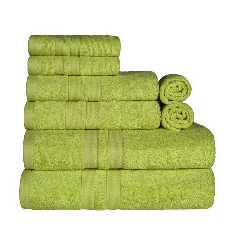 Superior Cotton Quick-Drying 8 Piece Highly Absorbent Towel Set