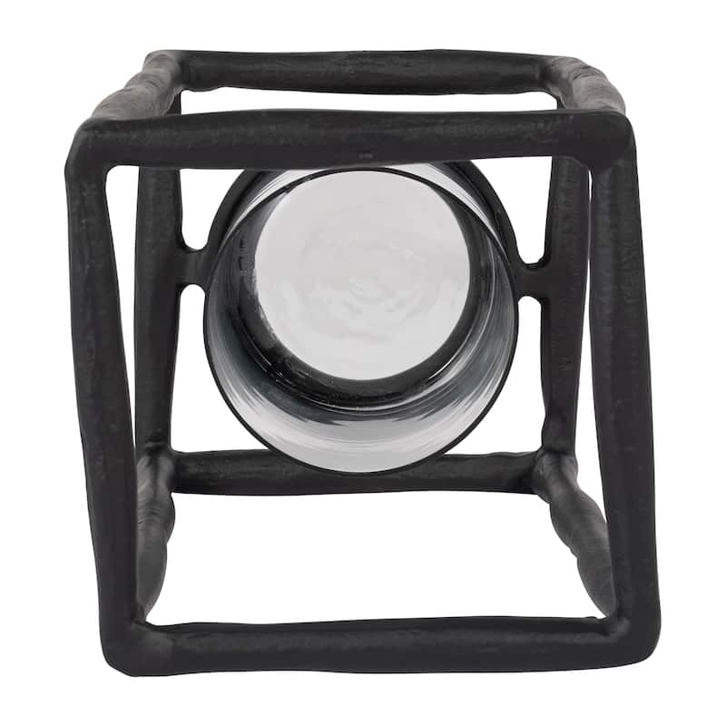 Sagebrook Home Metal, Open Square Hurricane Candle Holder - 8" x 8" x 16"