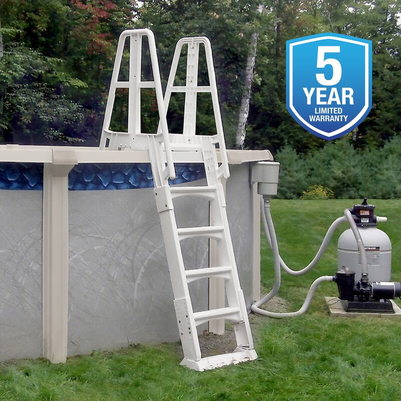 Blue Wave Premium A-Frame Above Ground Pool Ladder - White