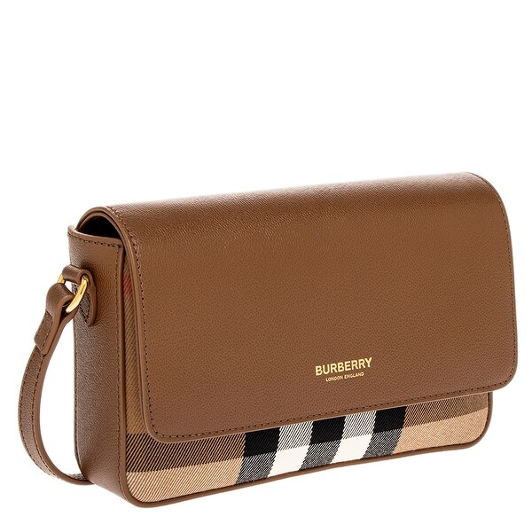S*認様 Burberrys ブラウン ハンドバッグ OZ 322 BE 54 Burberry Hampshire Small House Check & Leather Crossbody - Bed