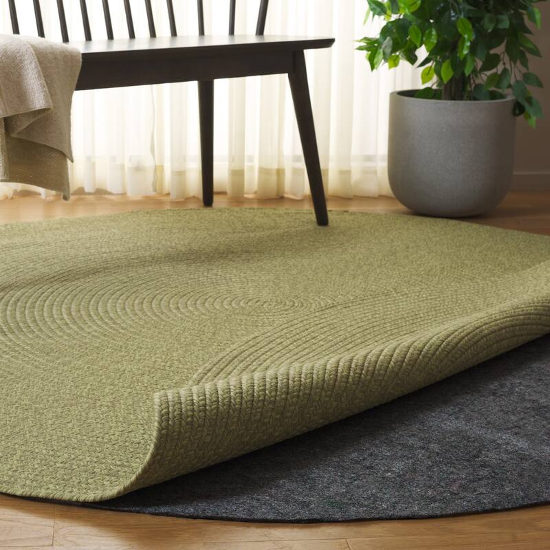 SAFAVIEH Rug Pad Extra Thick 1/2" Cushion with Slip-Resistant Rubber Backing - Grey - 6' Round