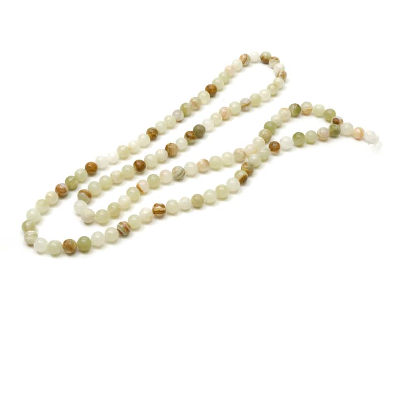 Artissance Approx. 31" Long Creamy White Jade Decorative Bead - White