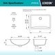 preview thumbnail 4 of 4, Lexicon Platinum V214 Quartz Composite Rectangle Vanity Sink - Galaxy Mocha