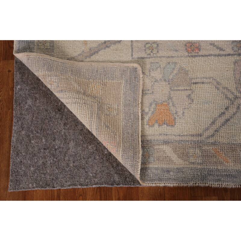 Hand Knotted Oriental 100% Wool Carpet Transitional All-Over Greys & Charcoal Oushak Area Rug - 11' 11'' X 9' 2''