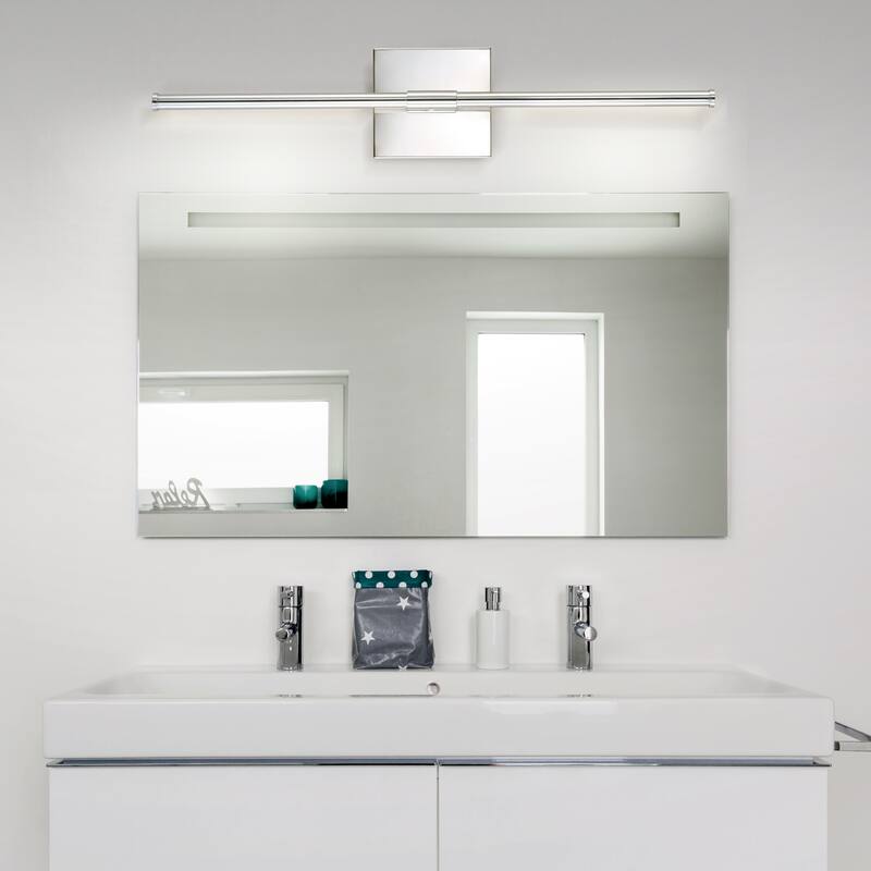 28" Dimmable Integrated LED Metal Wall Sconce, by JONATHAN Y