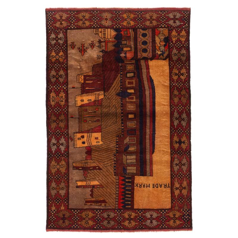 ECARPETGALLERY Hand-knotted Teimani Brown Wool Rug - 3'6 x 5'3