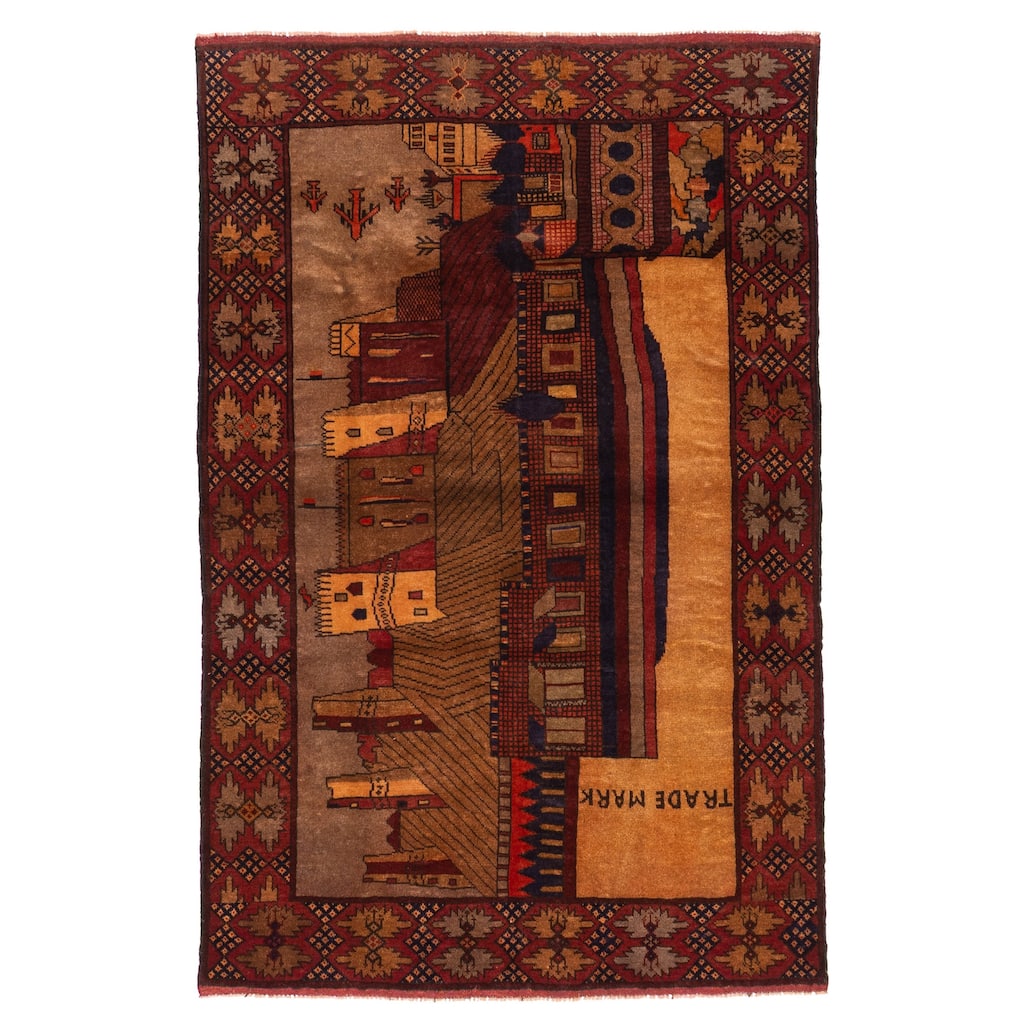 ECARPETGALLERY Hand-knotted Teimani Brown Wool Rug - 3'6 x 5'3
