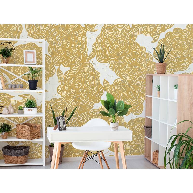 Karen Revis Roses Ochre Wall Mural