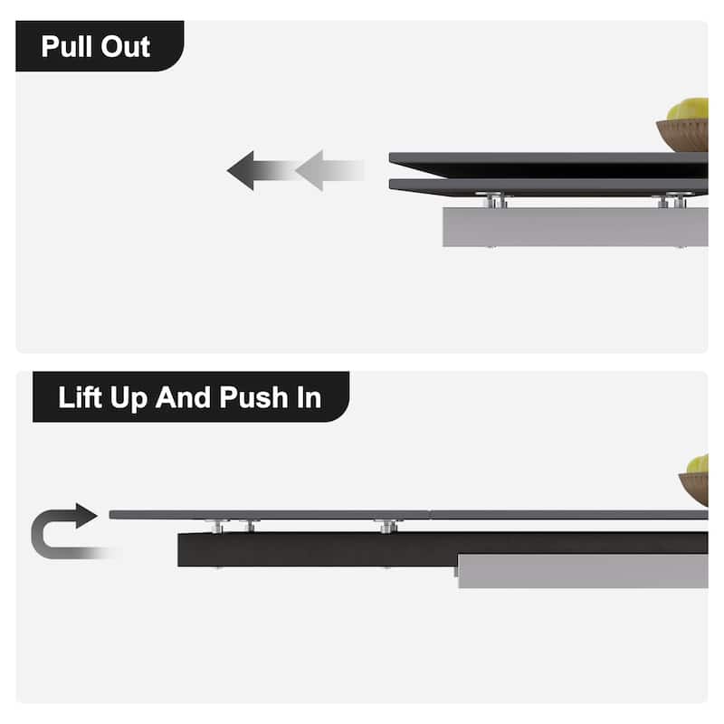9 - Pieces Modern Minimalist 8 - Person Sintered Stone Extendable Dining Set