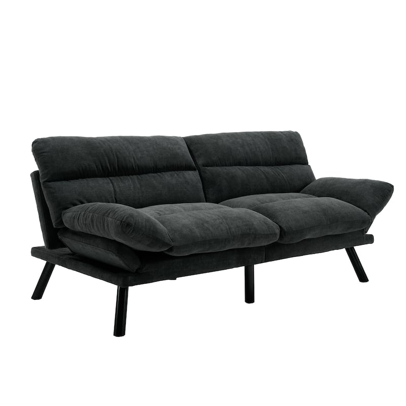 70.08" Teddy Fabric 2-Seater Loveseat Sofa with Thick Cushions, Metal Legs, and 600LB Weight Capacity