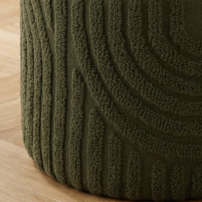 Modern Fabric Round Storage Ottoman