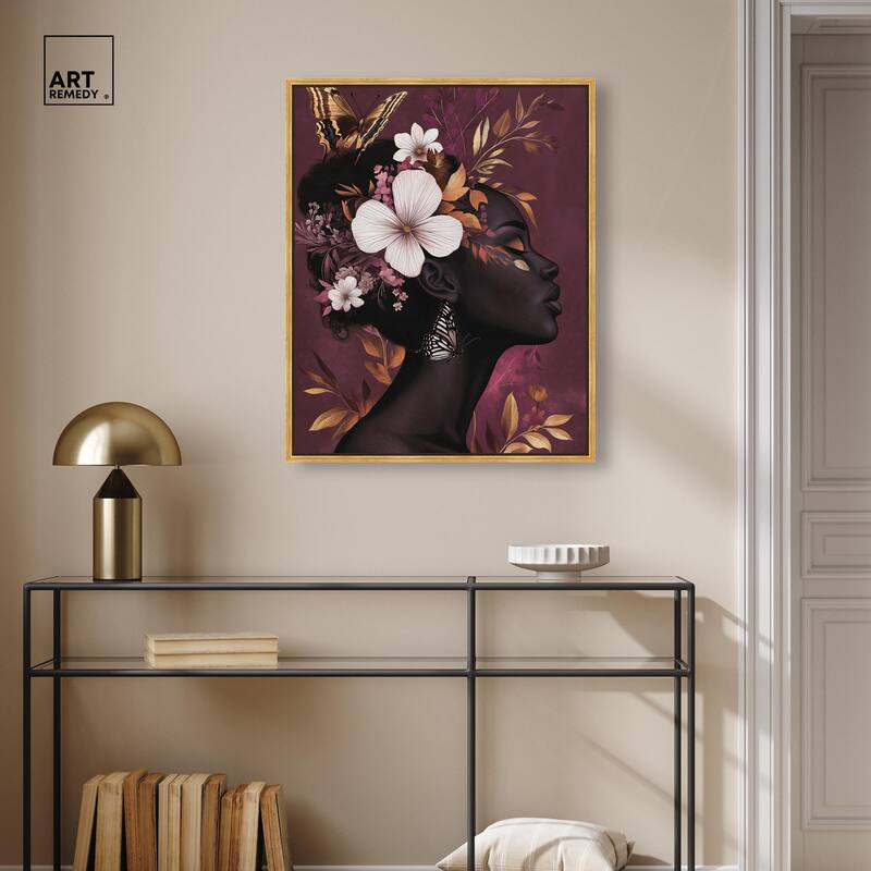 She Blooms in Darkness I Canvas by Art Remedy