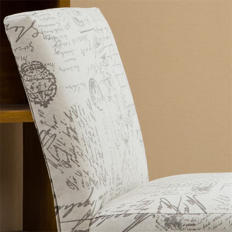 Fabric Armless Contemporary Accent Chair
