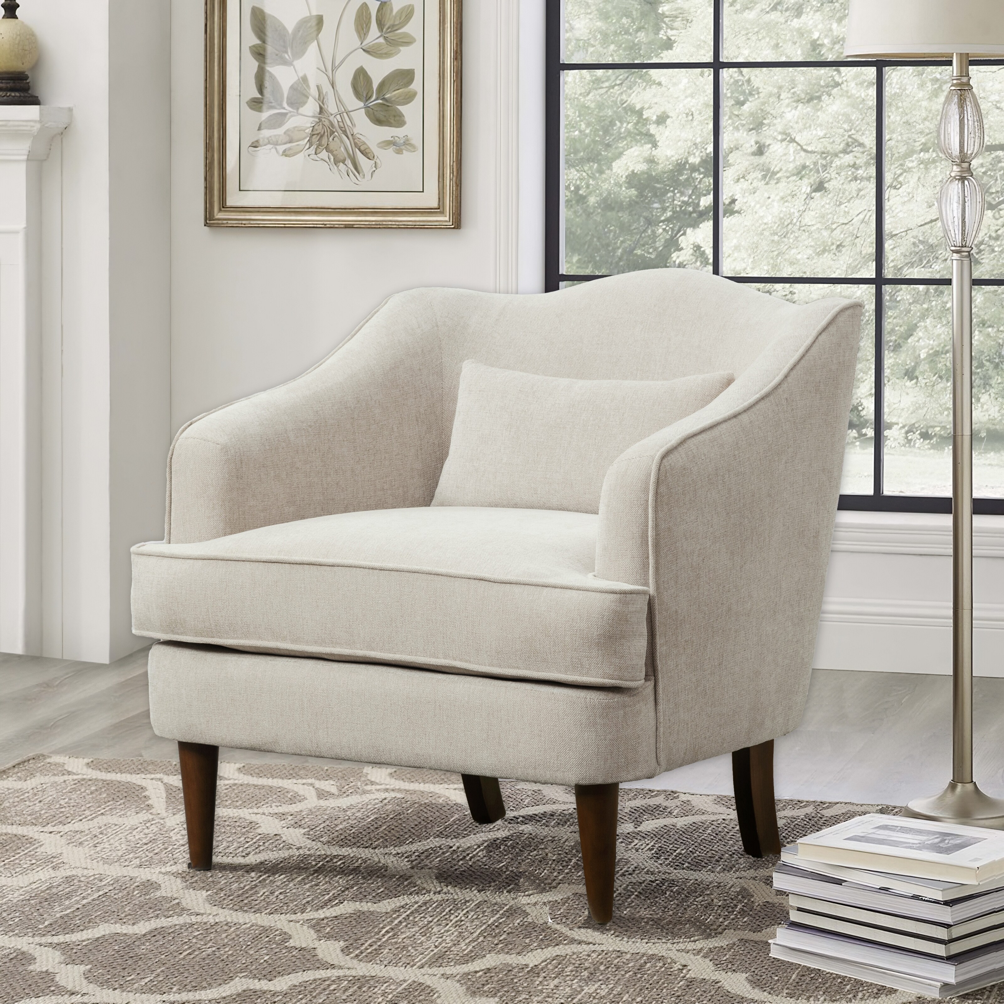 Stylish Vintage Style Accent Chairs with Removable Seat Cushion