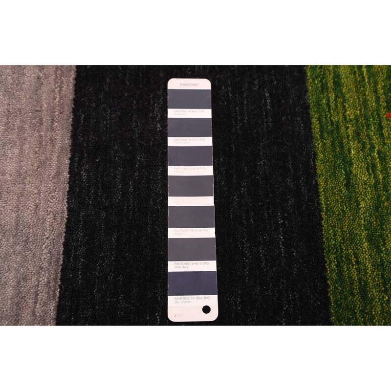 ECARPETGALLERY Hand Loomed Kashkuli Gabbeh Navy Wool Rug - 6'9 x 9'9