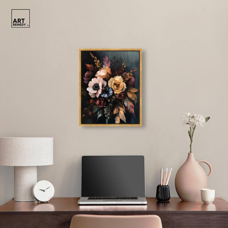Velvet Night Bloom II Canvas by Art Remedy