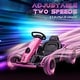 preview thumbnail 3 of 6, Pink 24V Go Kart, 8.1 MPH, Slow Start, Music & Safety Belt for Ages 8-12