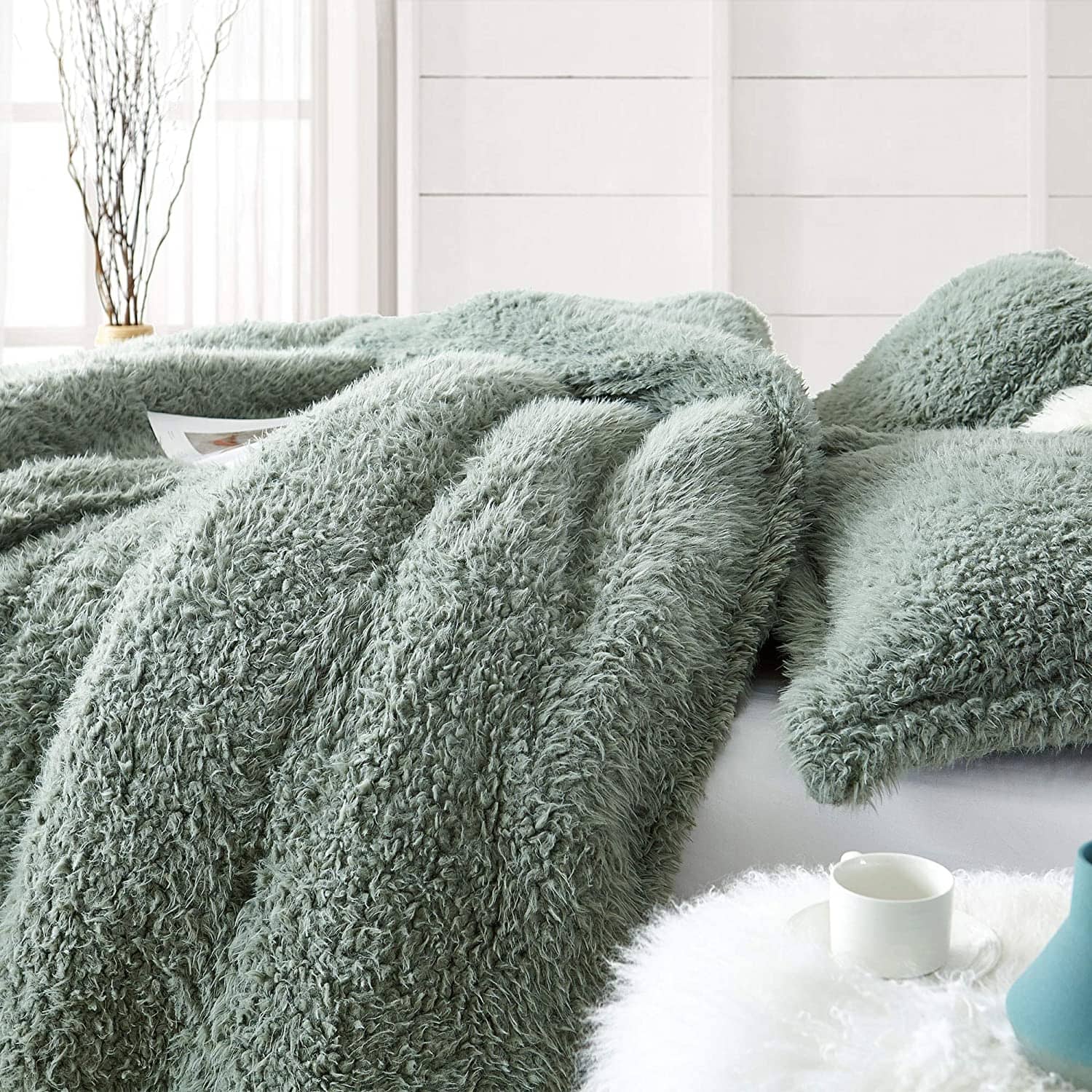 Fluffy Clouds - Coma Inducer® Oversized Comforter Set - Iceberg Green ...