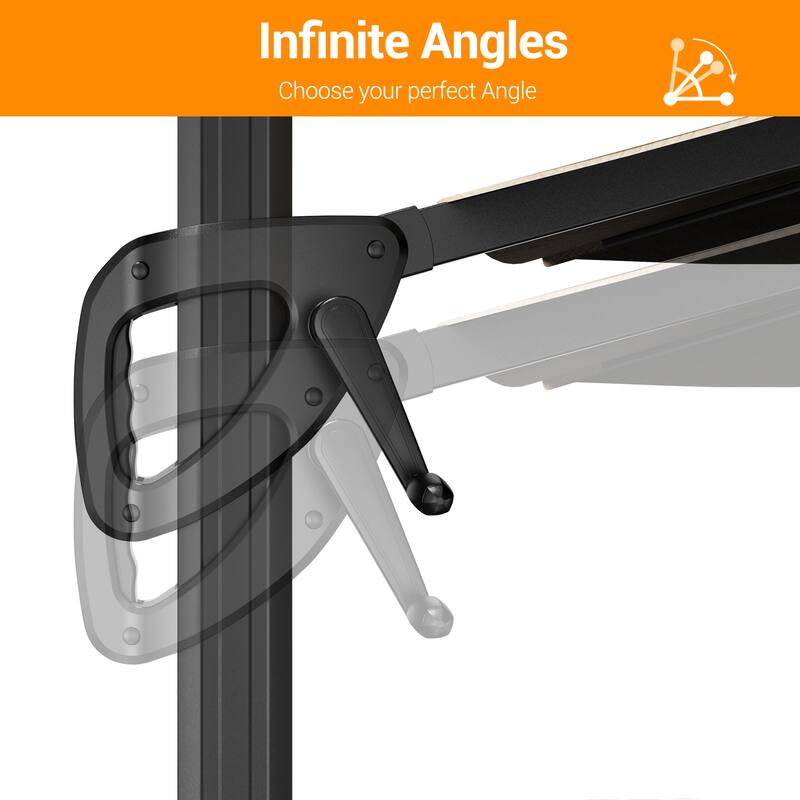 BONOSUKI 10x8FT Cantilever Patio Umbrella 360 Rotation and Canopy