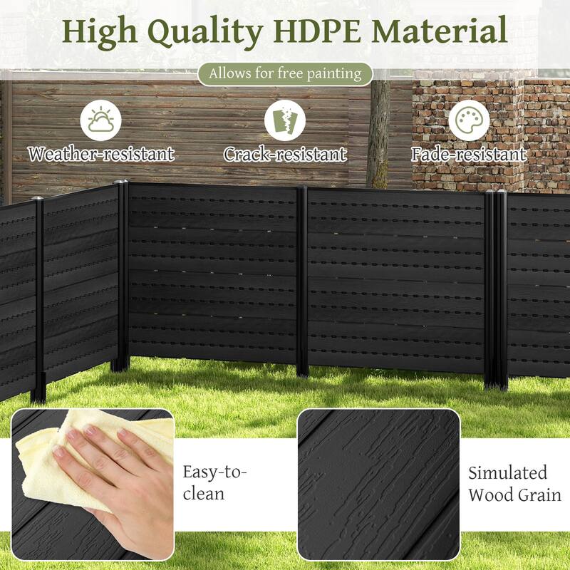 Gymax 48'' L x 46'' H Air Conditioner Fence Outdoor Privacy Fence
