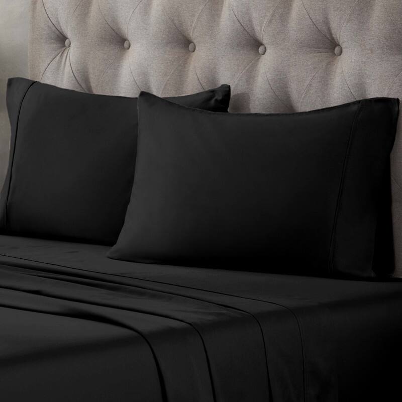 Superior Egyptian Cotton 400 Thread Count Solid Deep Pocket Bed Sheet Set