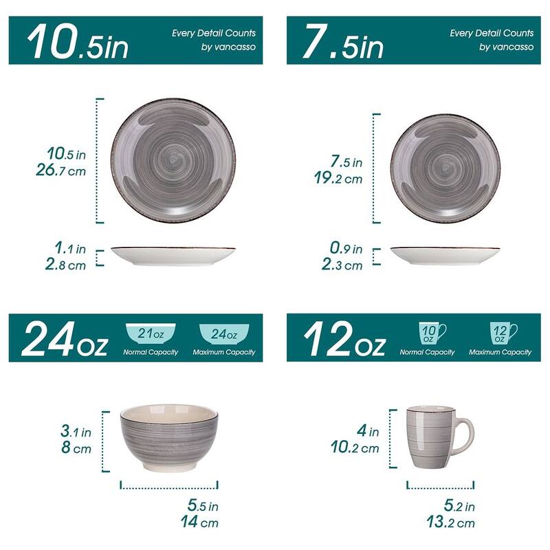 vancasso Bella 16-Piece Stoneware Dinnerware Set (Service for 4)