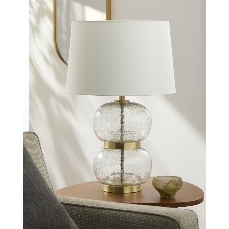 Livabliss Gossi Traditional Accent Table Lamp - Gold/White shade