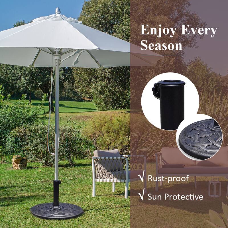 43lbs Patio Market Umbrella Base Heavy Duty Umbrella Holder