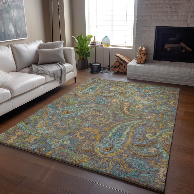 Premium Washable Super Soft Traditional Paisley Mayfield Rug