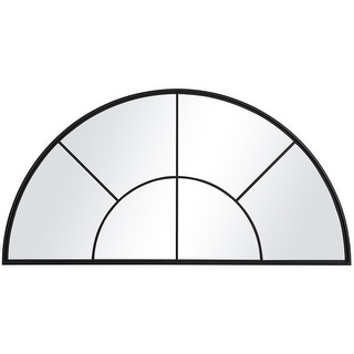 Uttermost 09733 Rousseau 60" W x 30" H Arched Framed Bathroom Mirror